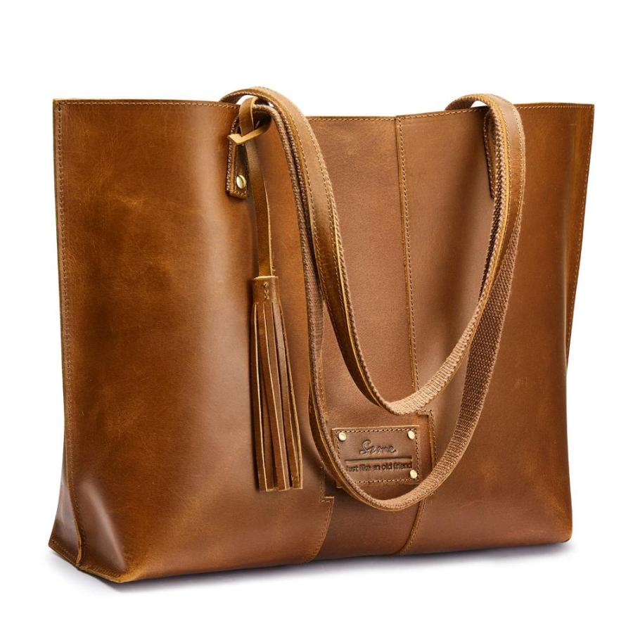 SZONE Women Vintage Genuine Leather Tote Bag Shoulder Purses with Removable the Leather and leather to for SZONE Genuine Tote Bag with Removable tote canvas pouch Women Vintage Shoulder Purses Canvas Pouch is of design tassel bag in your The it has removable or Day
