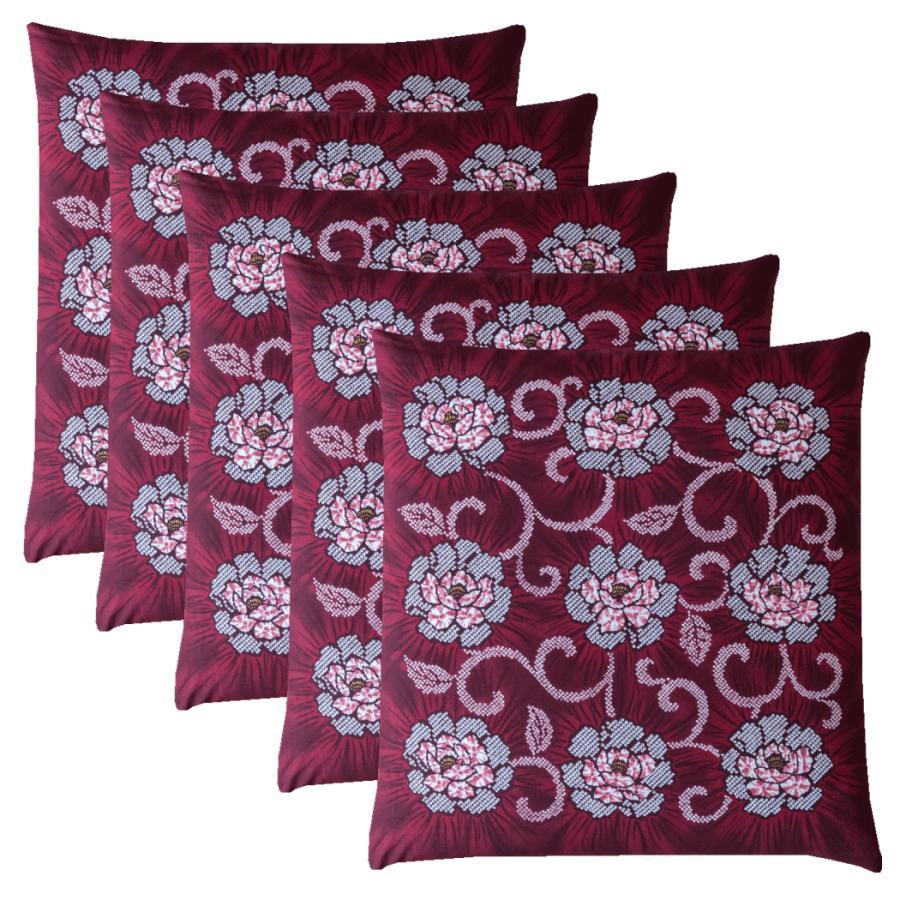 座布団 カバー 5枚組 55cm×59cm 55 59 銘仙判 しぼり柄 綿100 座布団 カバー 5枚組 55cm×59cm 55 59 銘仙判 しぼり柄 綿100