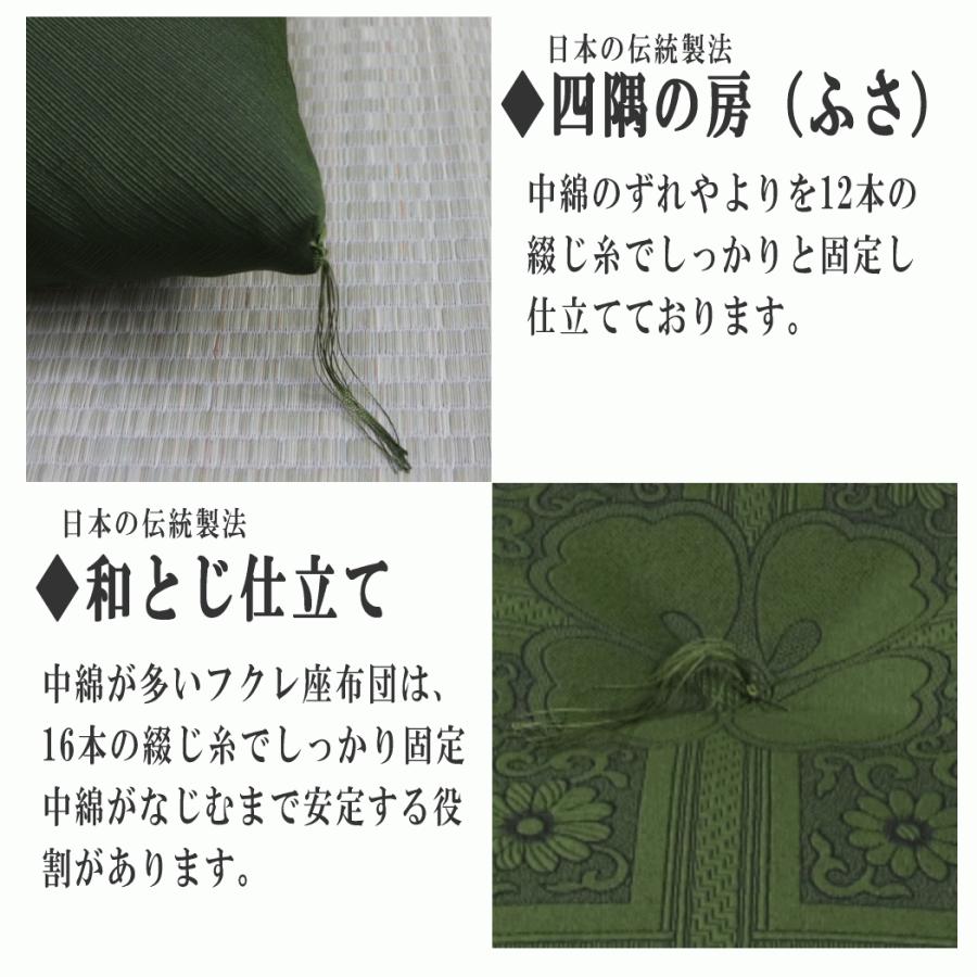座布団 ５枚組 収納ケース付き クッション 腰痛対策 高級 フクレ 讃岐ずっしり 手作り ざぶとん 綿わた 100％ 日本製 八端判 59×63cm ハイウエイ柄の画像