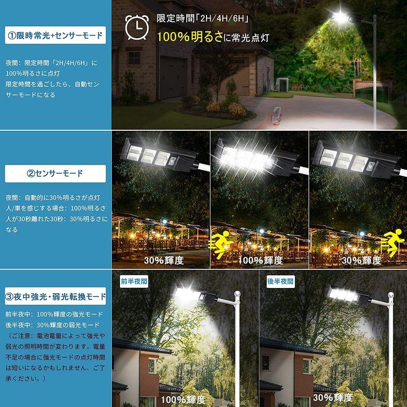 led　街灯　90W　屋外　ソーラーライト　ledガーデンライト防水IP65耐水性　太陽発電　センサーライト　省エネ　配線工事不要　感知式セ