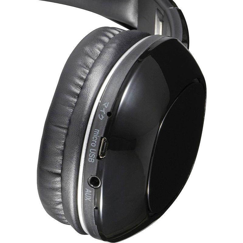 オーム電機 AudioComm Bluetoothステレオヘッドホン ブラック HP-W260Z-K 03-0343 イヤホン、ヘッドホン 