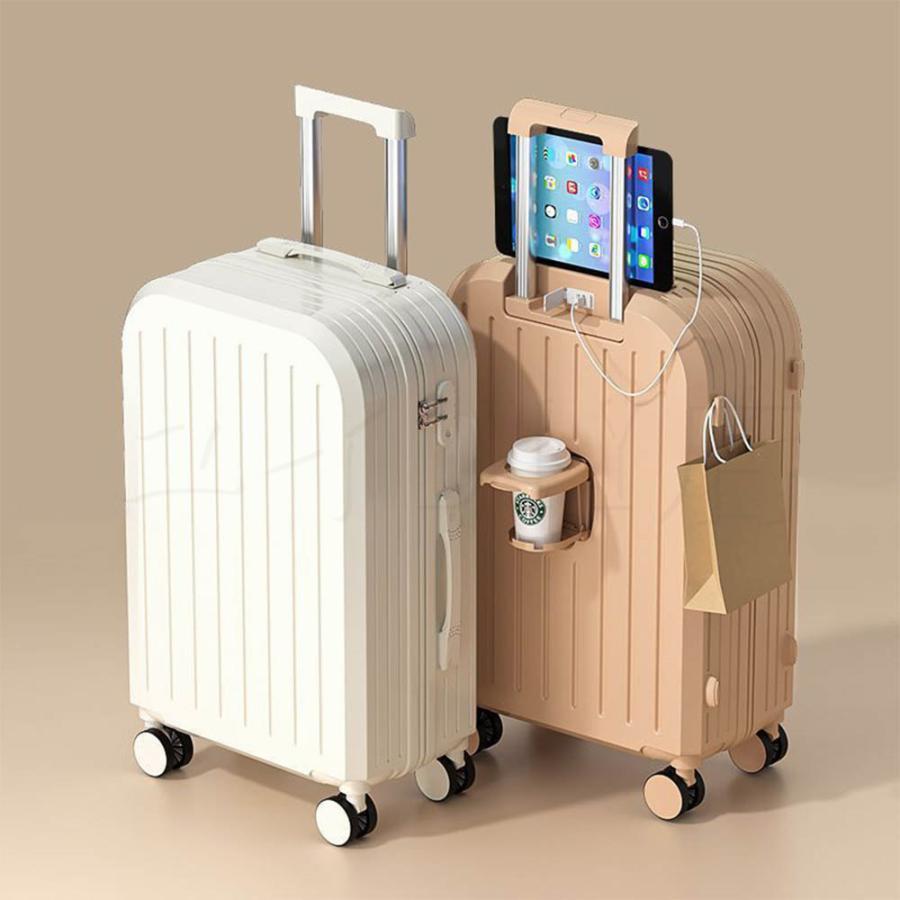 在庫処分】スーツケース USBポート付き カップホルダー 機内 在庫処分】スーツケース USBポート付き カップホルダー 機内