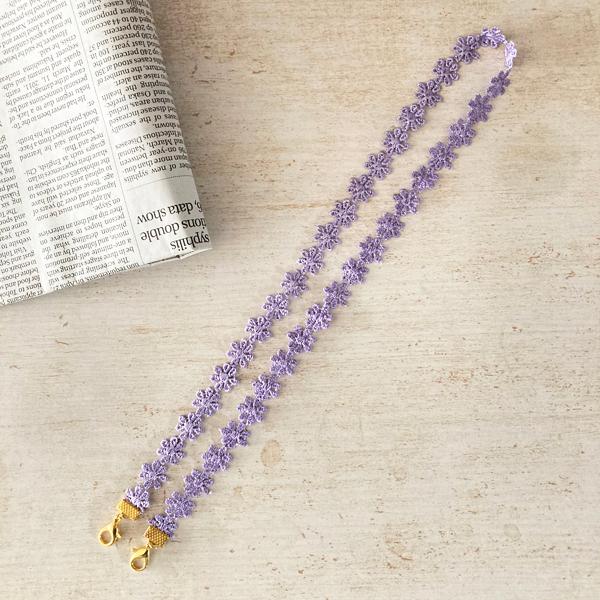 日本製　マスクレースおしゃれ 秋冬 ネックストラップ 金属アレルギー対応 マスクコード ストラップ レース 花柄 マスク ストラップ マスクバンド （ゴールド） |  | 11