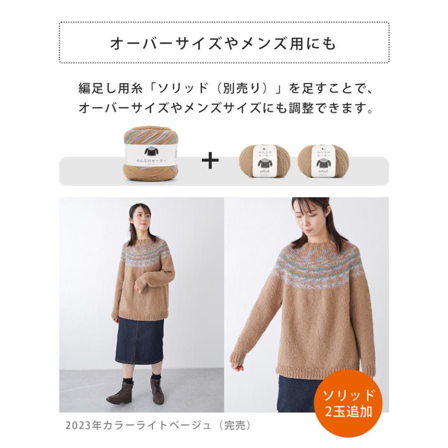 編み物キット みんなのセーター 全8色 セーター ニット ウール 