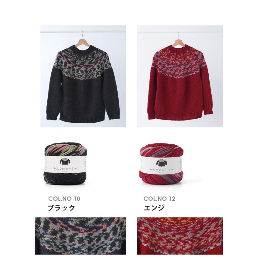 編み物キット みんなのセーター 全8色 セーター ニット ウール