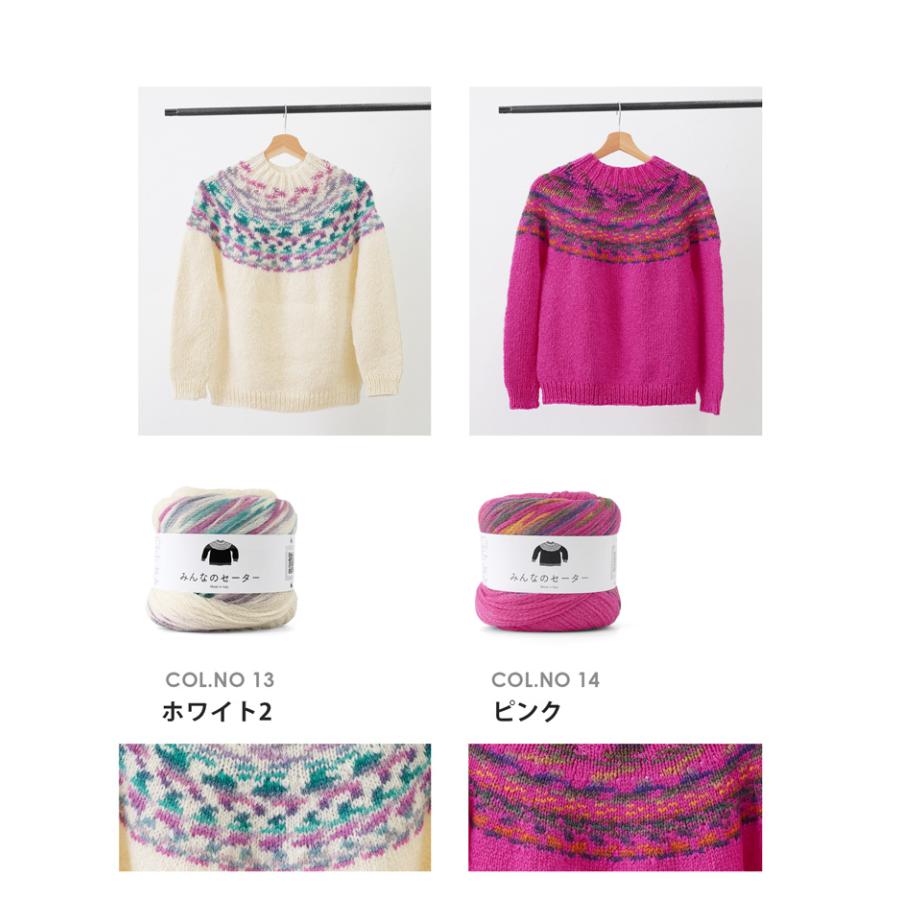 編み物キット みんなのセーター 全8色 セーター ニット ウール