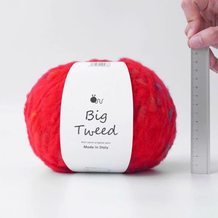 原ウール Knitworm 毛糸 1玉 ビッグツイード 超極太 100g (約270m