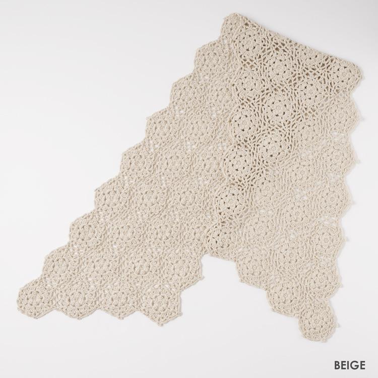 knitworm 編み物キット モチーフ編みの大判ショールキット ショール