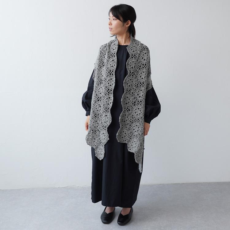 knitworm 編み物キット モチーフ編みの大判ショールキット ショール