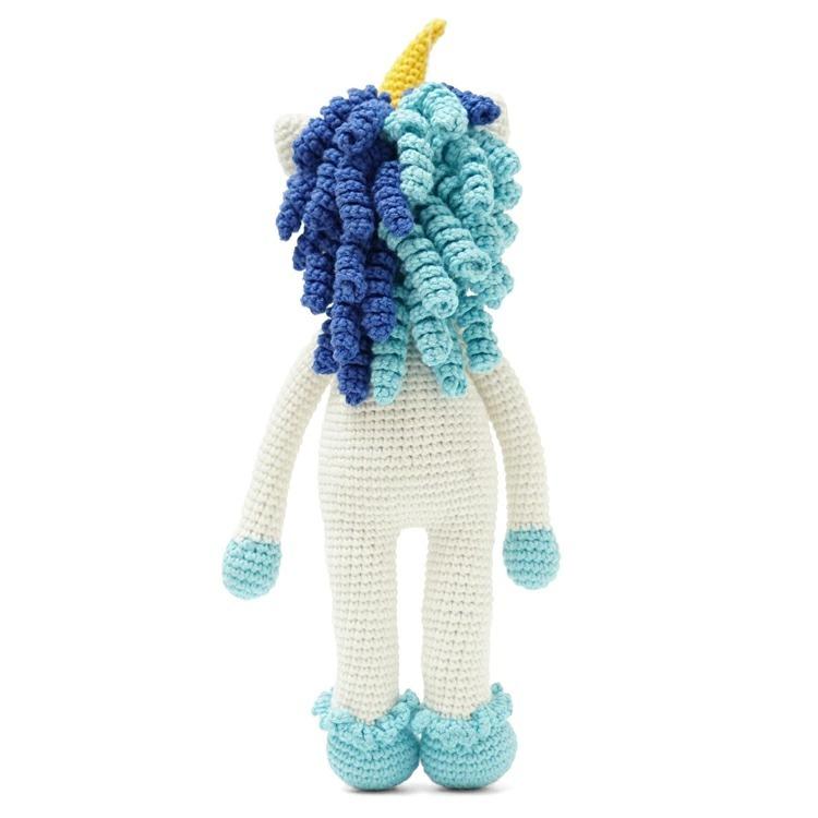 【海外アーティストハンドメイド】　本物毛糸編みぐるみユニコーン 在庫限り】編みぐるみ キット あみぐるみ ユニコーン 材料 セット