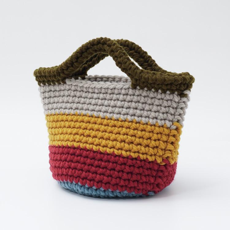 原ウール knitworm BC-5細編みのマルシェバッグ 編み物キット バッグ