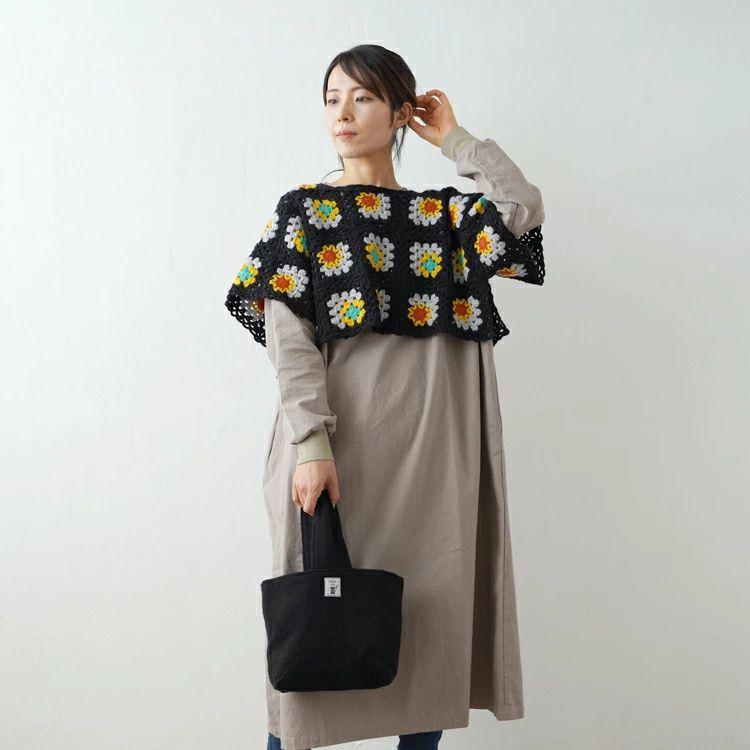 原ウール knitworm あみものキット #7-3 モチーフつなぎのボレロ ボレロ ハンドメイド 手作り 編み物キット キット 手芸 裁縫 毛糸 編み物 おうち時間 趣味の画像