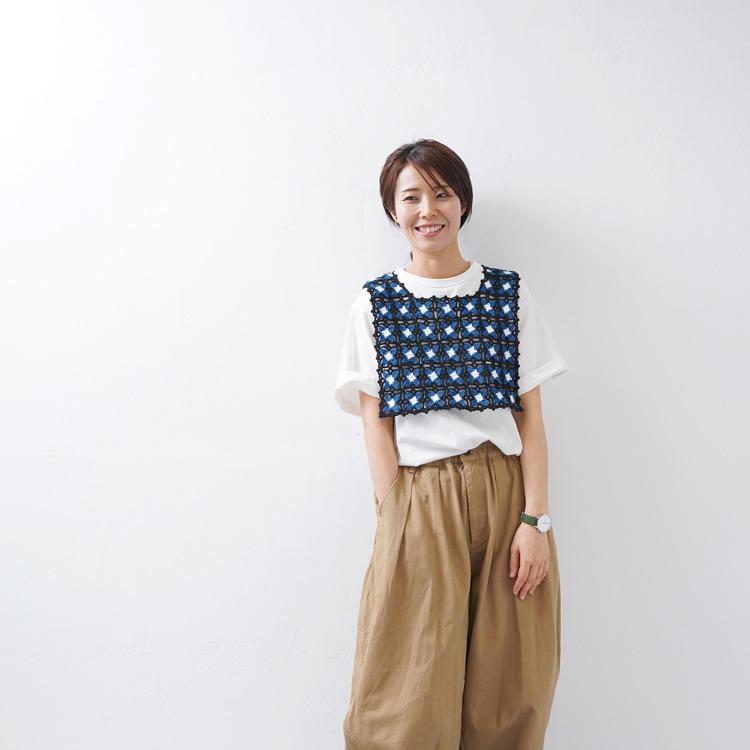 編み物キット #9-10 連続モチーフつなぎジレ ジレ ベスト 服 春 夏 