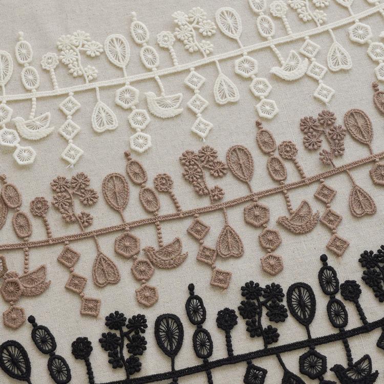 HIRVI【ケミカルレース】小鳥の森 50cm レース お花 ヒルヴィ