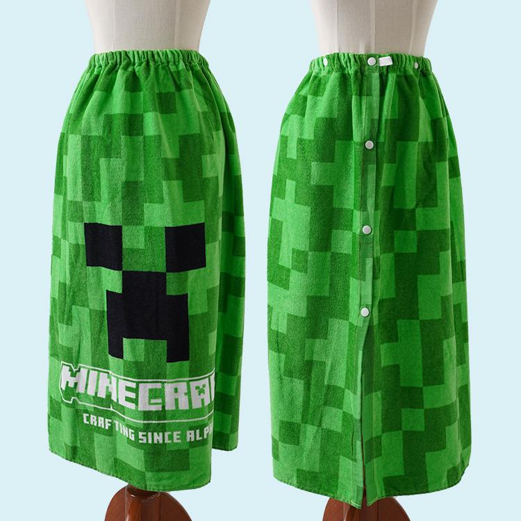 マインクラフト ラップタオル 80cm キッズ 子ども 綿100 コットン 子供