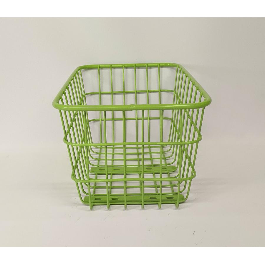 グリーン 電動アシスト自転車 前後バスケット付き 自転車用リアバスケットNRB17LG／自転車後カゴ 自転車リアカゴ カラー