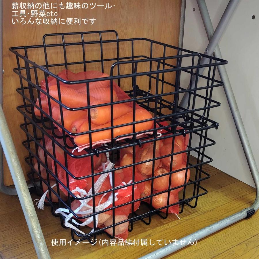 薪用(マルチ)バスケット カゴ アウトドア キャンプ バーベキュー