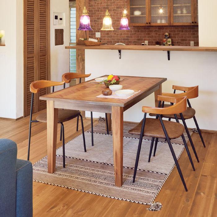 ダイニングテーブル ヘリンボーン 幅150cm テーブル ダイニング 木製 机 木製ダイニングテーブル Y Az Gt 873 原田の家具 通販 Yahoo ショッピング