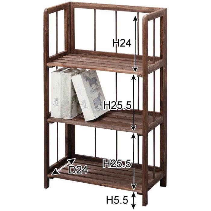 正規取扱店 オープンシェルフ 完成品 オープンラック フリーラック 木製 折りたたみ 3段 ブラウン 幅50 高さ ラック 木製ラック 折りたたみ ラック 折り畳みラック 本棚 Supplystudies Com