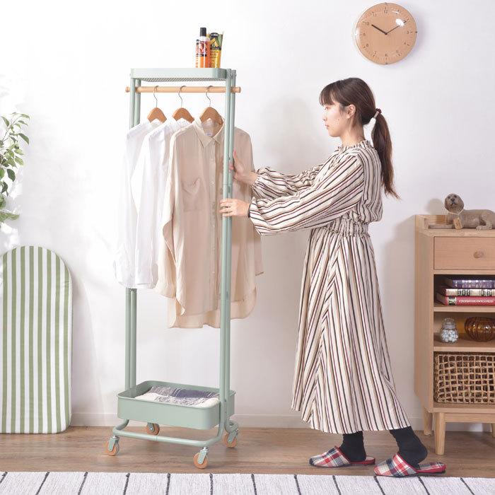 定番から日本未入荷 ハンガーラック ハンガーラックワゴン Sylph グリーン ワゴン ワゴンラック コートハンガー パイプハンガー おしゃれ かわいい Cisama Sc Gov Br