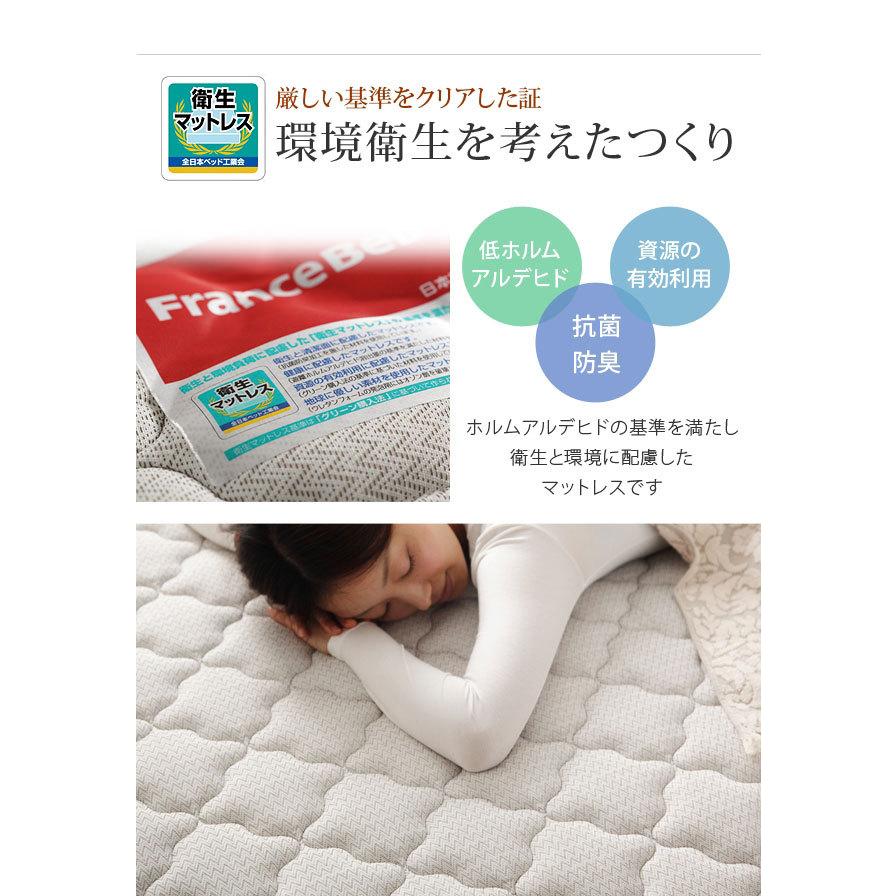 ベッド マットレス付き 収納 収納付き フランスベッド シングル 跳ね