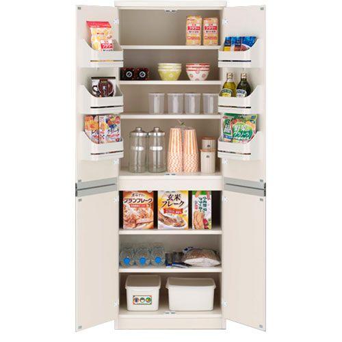 キッチンラック キッチンストッカー 戸棚 キャビネット 収納庫 食品庫 マルチラック 本棚 リビング 棚 スーパーホワイト キッチン収納 キッチン収納棚 Y Mo Fsw 605 原田の家具 通販 Yahoo ショッピング