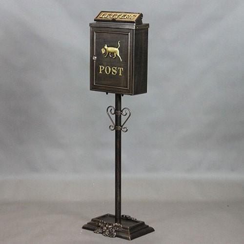 ポスト 郵便受け 郵便ポスト 鍵付き 鋳物ポスト アンティーク ネコ 新聞受け メールボックス スタンドタイプ 鍵付 鋳物 郵便ポストスタンド スタンド型 Y Sn Xz 12 原田の家具 通販 Yahoo ショッピング