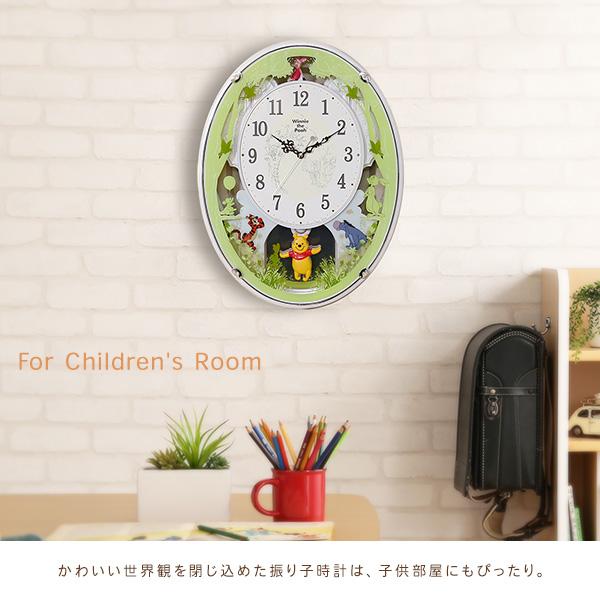 掛け時計 電波時計 からくり時計 くまのプーさん ディズニー 28曲