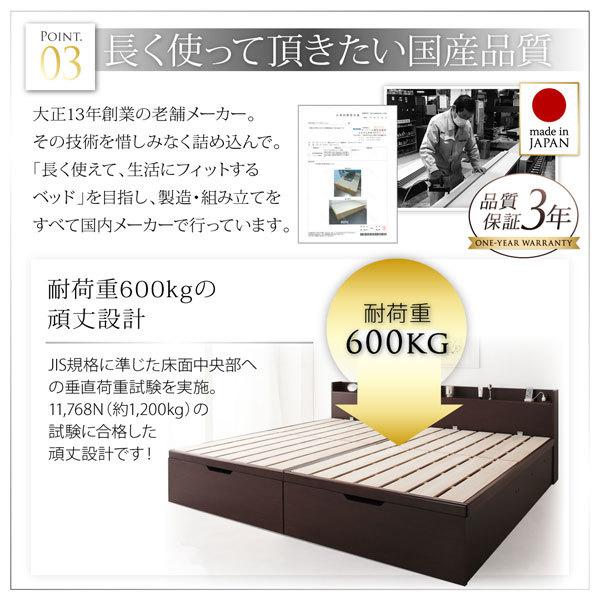 すのこベッド ベッド ベッドフレーム 収納 跳ね上げ 組立設置 日本製 