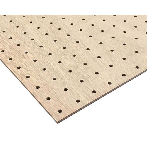 有孔ボード（ラワン素材）（4×900×900mm） パンチングボード 合板 DIY