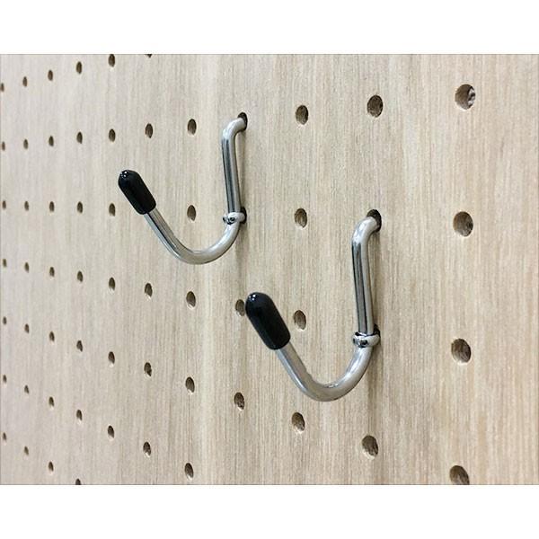 有孔ボード用U型フック（PBUF-41）4個入 シルバー U字フック DIY 木材