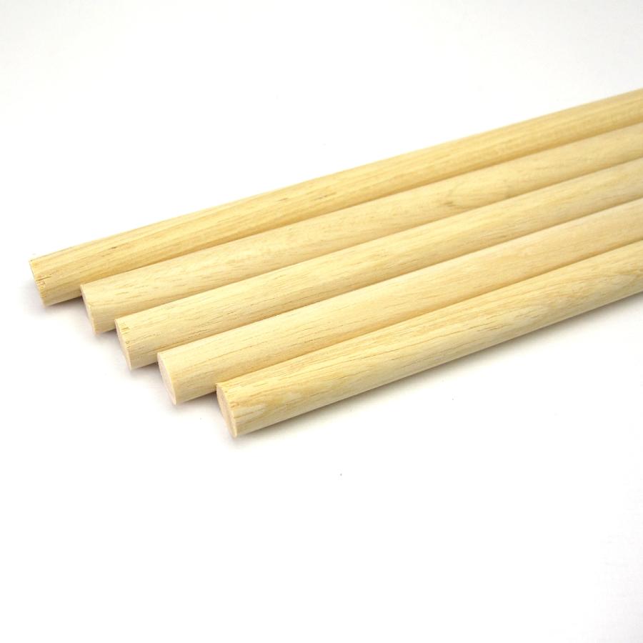 南洋材丸棒 （直径12mm×1820mm） Φ12mm 長さ1820mm 無塗装 DIY 木材