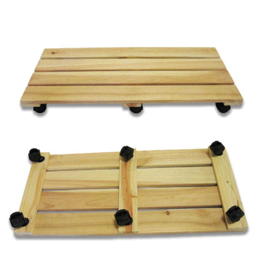 杉 キャスター付きすのこ（大）（65mm×280mm×600mm） スノコ 65mm厚