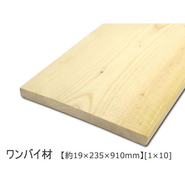 ワンバイ材 （約19×235×910mm）（1×10）ワンバイテン SPF ホワイトウッド DIY 木材