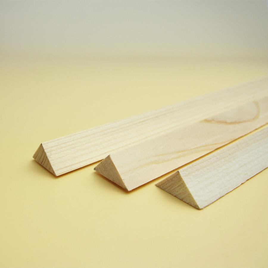 桧工作材 （15×△×900mm） 90cm 小割材 ヒノキ ひのき三角形 DIY 木材