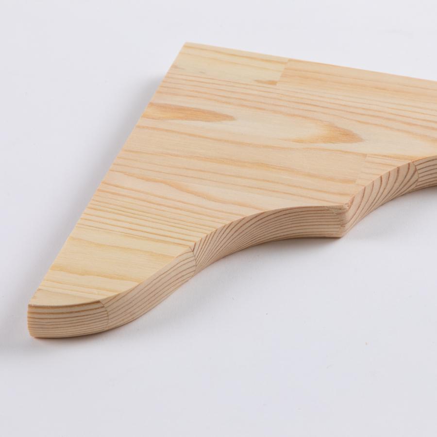 パインシェルフ棚受け（小）（18×120×120mm） 無塗装 DIY 木材