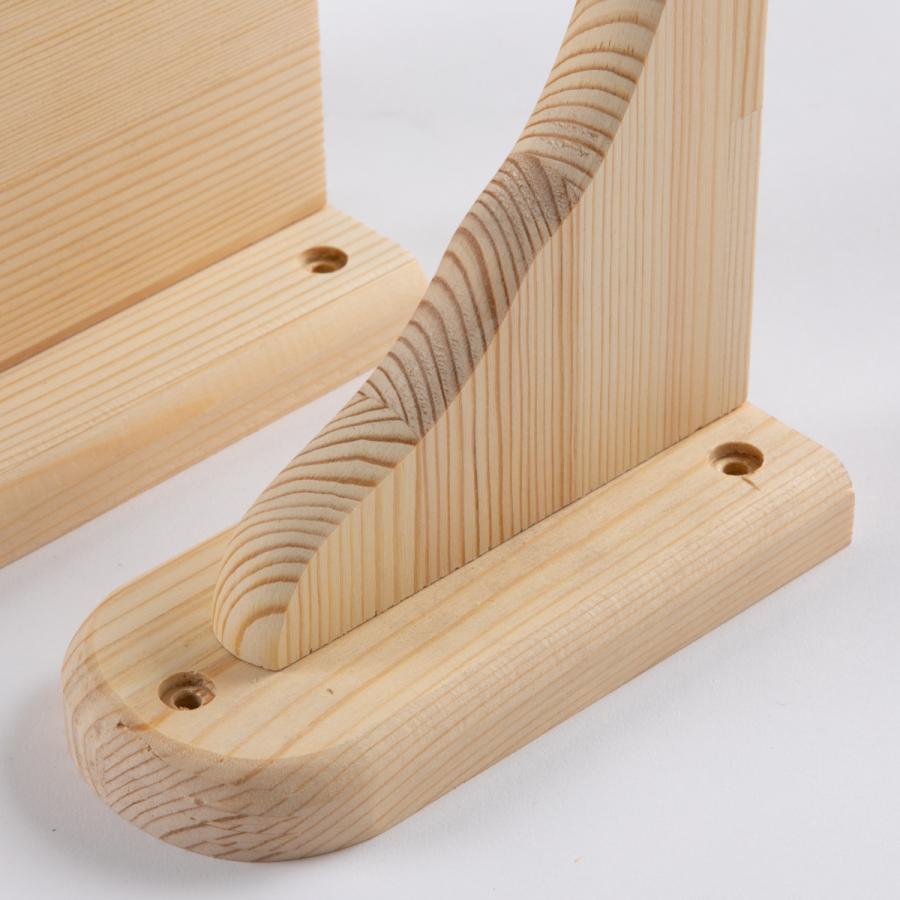 パインシェルフ棚受け（小）（18×120×120mm） 無塗装 DIY 木材