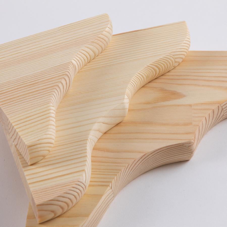 パインシェルフ棚受け（小）（18×120×120mm） 無塗装 DIY 木材