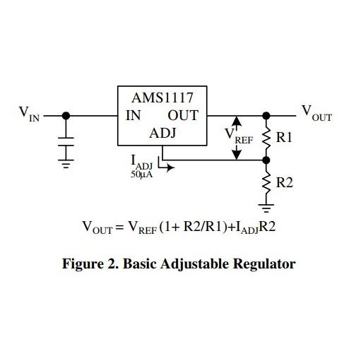【送料220円〜】可変三端子レギュレータ(AMS1117-ADJ) 1個入り |  | 01