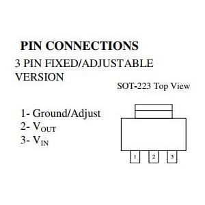 【送料220円〜】三端子レギュレータ 10個入り(DC 3.3V) AMS1117-3.3 |  | 02