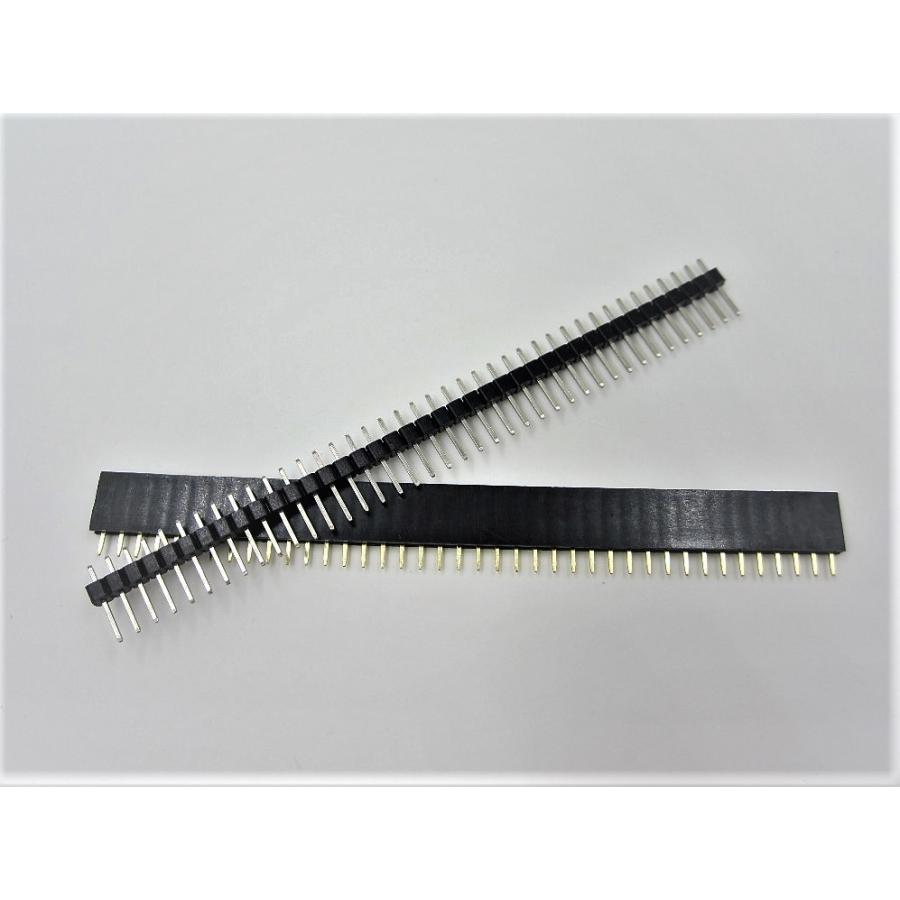 【送料220円〜】2.54mm オス メス  ピンヘッダー 1×40 | 