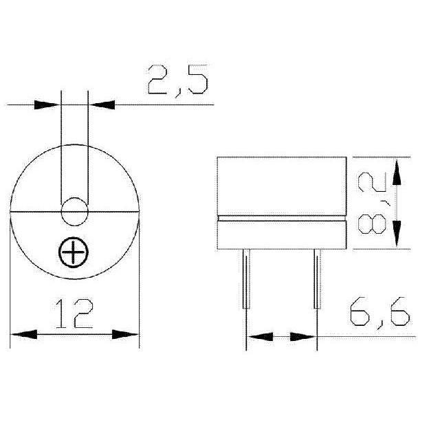 【送料220円〜】受動ブザー 3-12V |  | 01