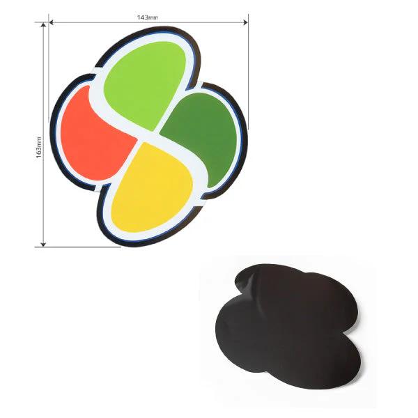 高齢者マーク マグネットタイプ 2枚入り 紅葉マーク 反射マーク 524-KM