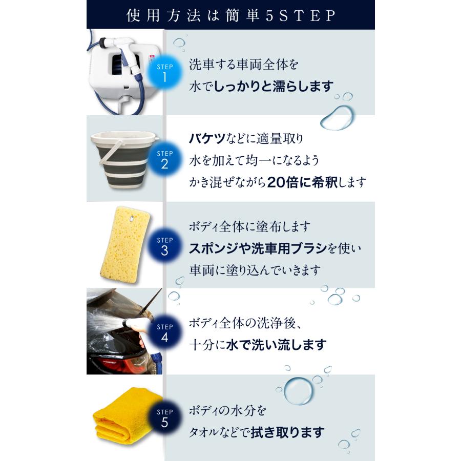 コーティングカーシャンプー 20L 業務用 プロ仕様 20倍希釈 撥水 カーシャンプー 濃縮タイプ 中性 大容量 コック付き 洗車 | SELENEFF | 05