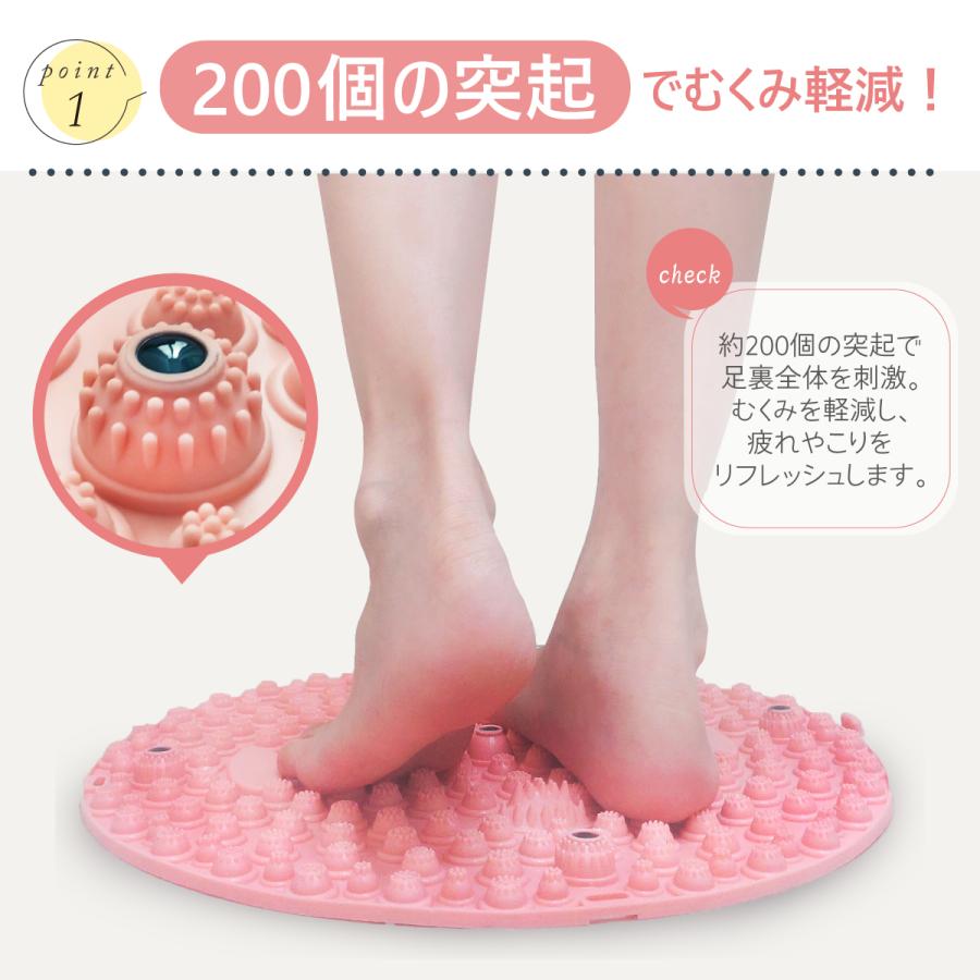 足ツボマット 53cm 指圧ボード 大きい 足つぼマット 円形 磁石 痛い 足