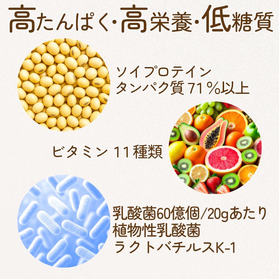 ソイプロテイン シニアプロテイン マルチビタミン 乳酸菌 植物性 ココア味 500g たんぱく質 中高年 40代 50代 女性 中年 男性 ダイエット 筋力維持 低脂質 |  | 05