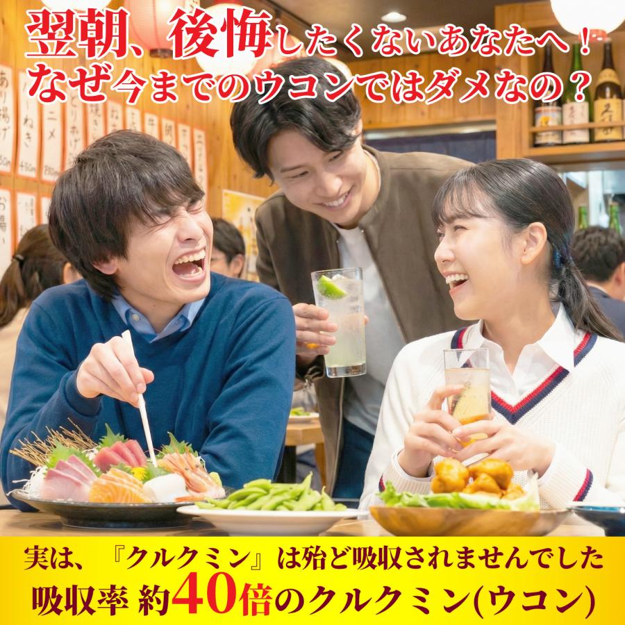 ウコン サプリ クルクミン サプリメント 高吸収 30日分×3袋 翌朝スッキリ ウコンのチカラ 美容 クルクミノイド ターメリック 日本製 | HARELU（サプリ） | 01