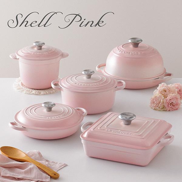 ルクルーゼ ル・クルーゼ シグニチャー ココット・スクエア 24cm 【2023シェルピンク】LE CREUSET lecena