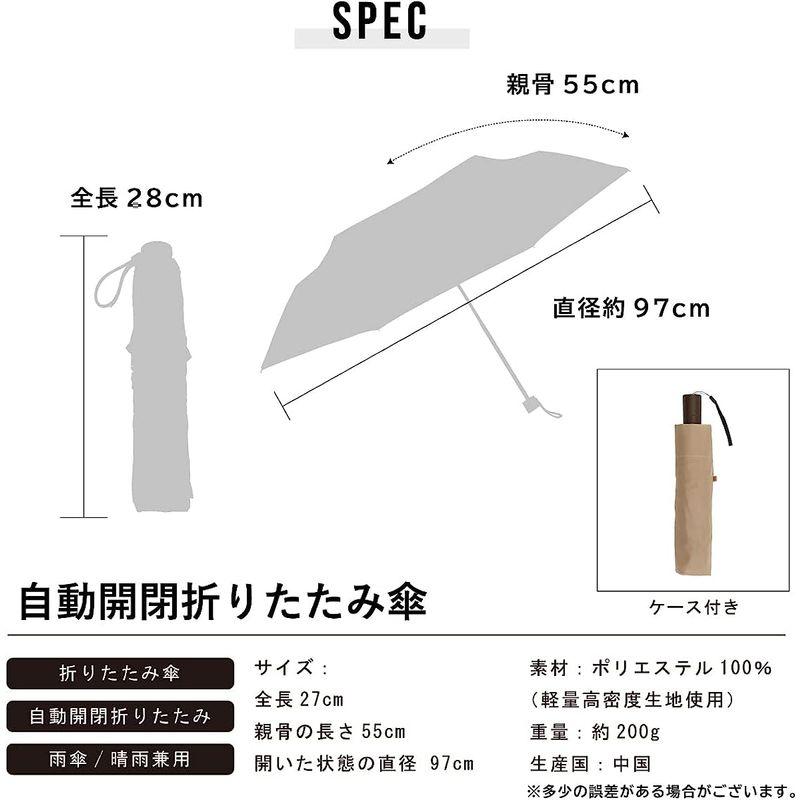 折りたたみ傘 メンズ 超軽量 200g ワンタッチ 自動開閉 雨傘 UVカット 遮光 晴雨兼用 遮熱効果 ユニセックス (RA174ネイビー｜harenohiya｜09