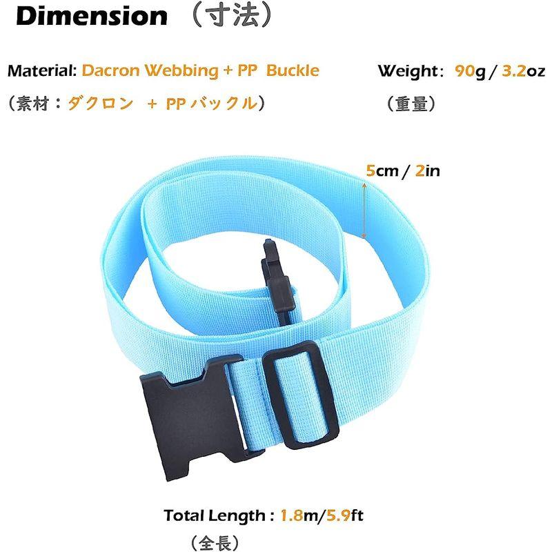 TRIWONDER スーツケースベルト 荷締めベルト 梱包バンド 固定ベルト 調整可能 トランクベルト 荷物ロックベルト 結束バンド ワンタ｜harenohiya｜08